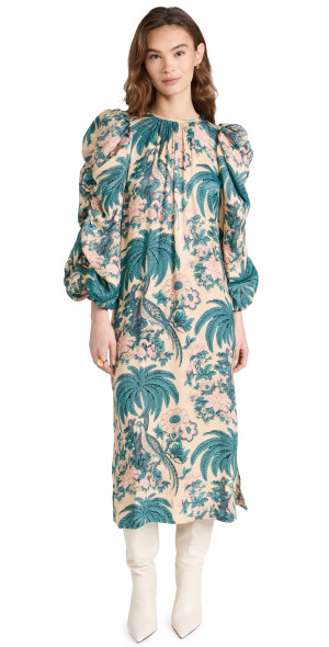 bytimo satin midi dress Satin Midi Dress Midnight Blossom