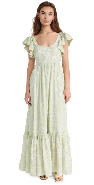 jacquard open back dress 3D Jacquard Open Back Midi Dress