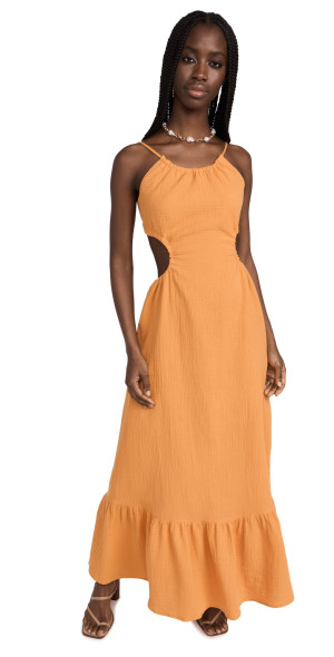 Charlie Holiday - Tuscany Maxi Dress Orange Sorbet XL Charlie Holiday - Tuscany Maxi Dress Orange Sorbet XL