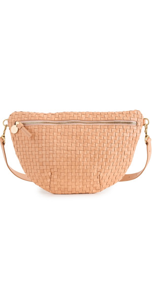 Clare Grande Fanny Bag Bisque Woven Checker One Size
