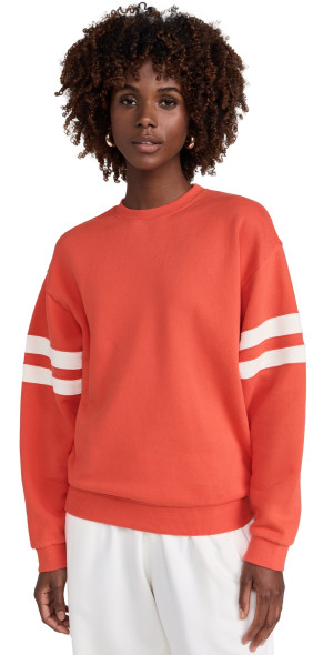 Clare Oversized Varsity Sweatshirt Bright Poppy XL