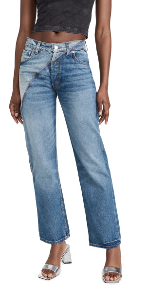 Jeans EB DENIM Gemini Zip - Coupe Droite, Haute Taille, Lavage Hendrix & Cobain - Taille 29 Neuve