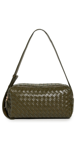 ellmeエレメTrousse Woven Leather OliveGreen Elleme - Trousse Woven Leather Shoulder Bag Olive Green One Size