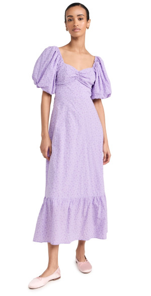 chinese dress ladies English Factory Women's Floral Print Maxi Dress, Fuchsia, XS at Amazon  Women's Clothing store main image 1