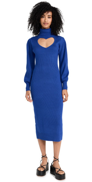 red dress knee length with sleeves Women's Wrap Dress