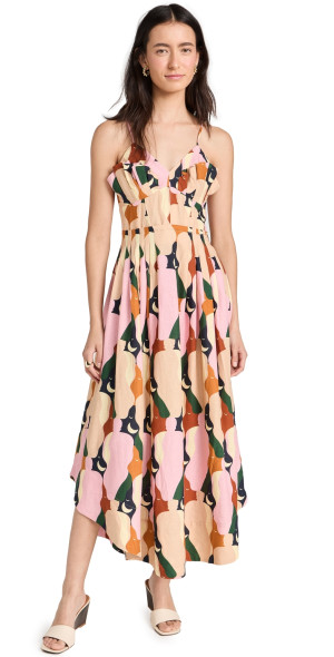 farm rio beaded spring sleeveless midi dress The Mo'black Baby Dress