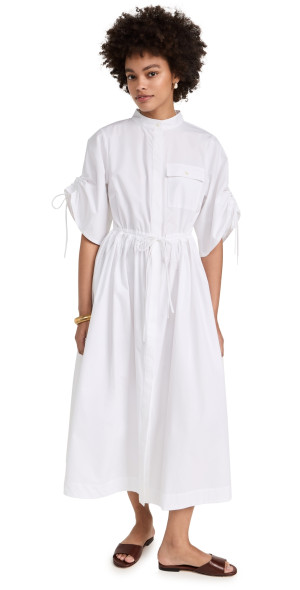 chinese dress ladies Angelina Linen Dress Stone – Nomad the Label Outlet