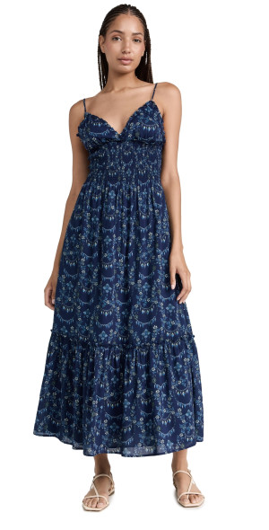 Hill House Home - The Dottie Nap Dress Navy Charm Scallop S