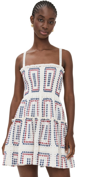 Hill House Home - The Seraphina Mini Nap Dress Geo Eyelet