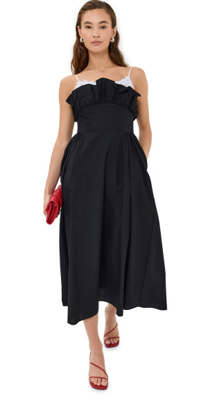 Kika Vargas - Elisabeth Dress Black Cotton Black S