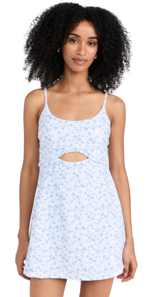 LoveShackFancy - Astoria Dress Blue Side Walk S LoveShackFancy - Astoria Dress Blue Side Walk S
