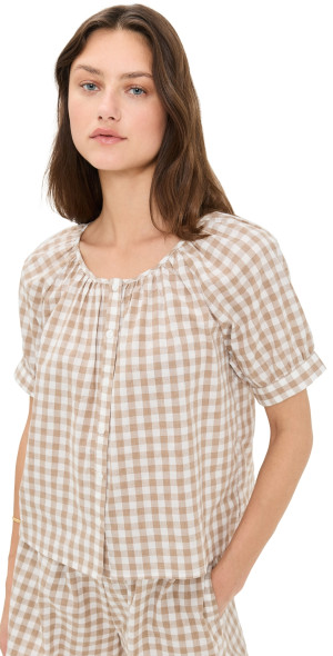 Marea - Everly Top Dune Gingham S