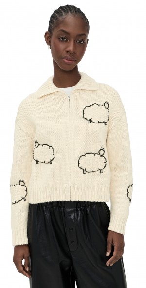 MOTHER - The Crop Raquette Cardigan Wool Plus The Gang