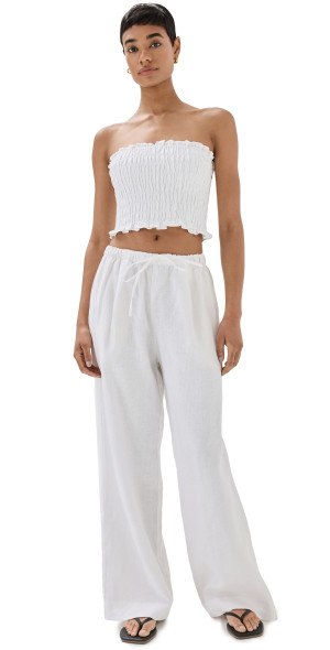 Reformation - Lena Linen Two Piece White XL