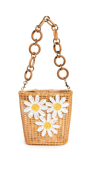 Serpui Sharon Daisy Bucket Bag Light Honey One Size