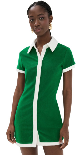 green emerald velvet dress STAUD Women's Deora Dress, Sergeant Green, XS at Amazon Women's Clothing  store