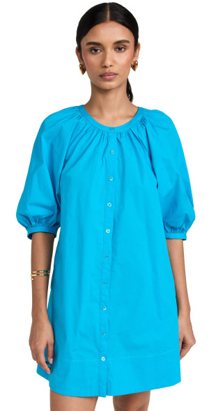 STAUD - Mini Vincent Dress Aquatic Blue XS