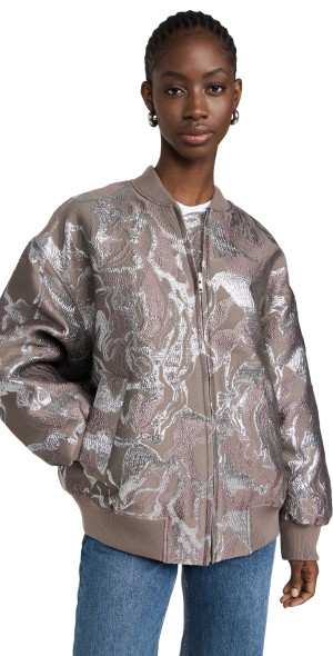 【激レア】dia系 ゴーストオブハーレム ミリタリージャケットy2k vibes Stine Goya - Volominous Bomber Jacket Abstract Foliage S