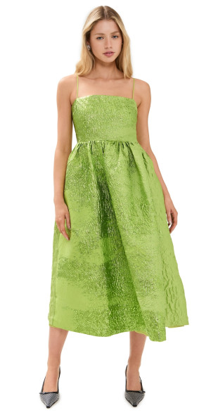 green dress xs Paulette Floral Crochet Lace Mini Dress in White main image 0