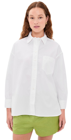 Suzie Kondi Kappa Button-Up Shirt White