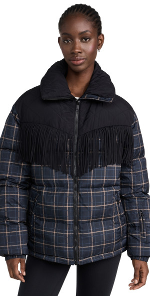 The Upside - Lumiere Fox Puffer Jacket Check S