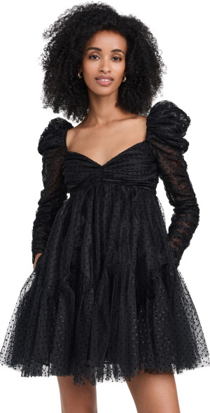 zimmermann rhythm glitter tulle mini dress ChicSew Sparkly Dresses To Wear To A Wedding Shiny Mermaid Glitter Jersey Cold Shoulder Side Split Long Formal Dresses For Women, Dark-Navy main image 1