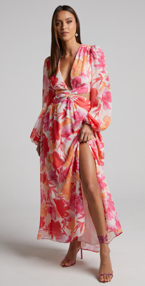 showpo pink floral dress Showpo Floral Pink Dress by Showpo