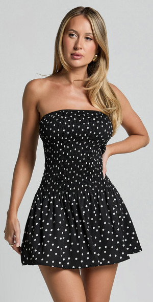 mini dress drop waist Alice + Olivia Ella Drop Waist Mini Dress in Black