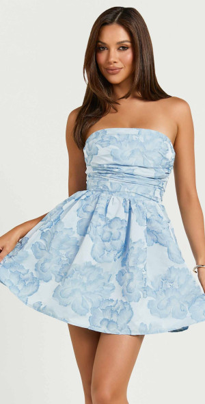 mini jean dresses Charm Embellished Bodycon Denim Blue Jeans Dress