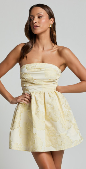 showpo yellow mini dress Violetta Mini Dress