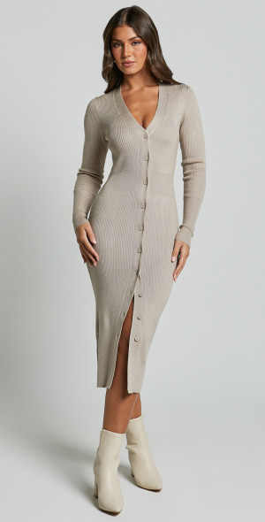 white knit dress long Simone White Off The Shoulder Sweater Maxi Dress - XS Size - Women's Dresses