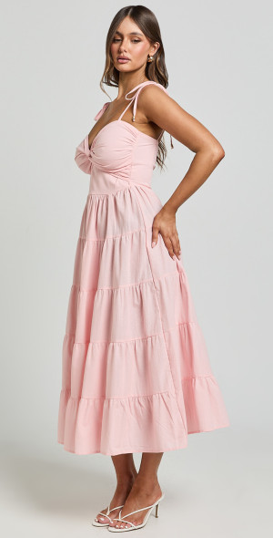 knee length dresses for ladies Dara Aurora Long Dress – Maison Safiyaa USA