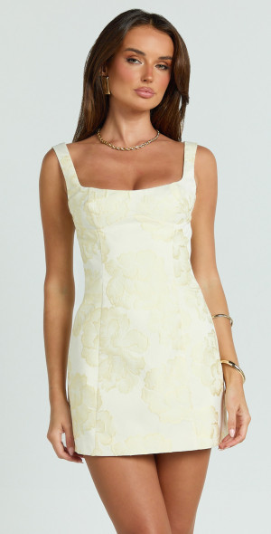 orla mini dress jacquard scoop neck fitted dress Orla Mini Dress