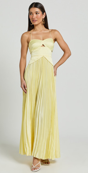 shay maxi dress sweetheart cut out pleated dress Pleated Dresses Neon Pink Shift Dress Shay Maxi Dress Sweetheart Cut Out Pleated Dress In Pink