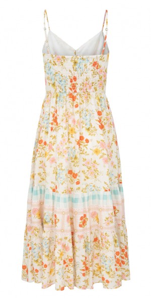 chinese dress ladies FLORA WRAP LINEN MIDI DRESS