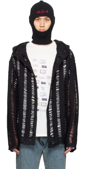 424 - Black Laddering Hoodie