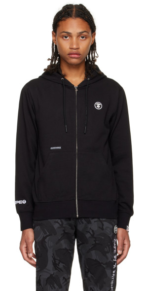 AAPE by A Bathing Ape - Black Zip-Up Hoodie
