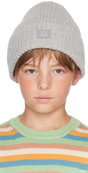Acne Studios Kids Gray Patch Beanie