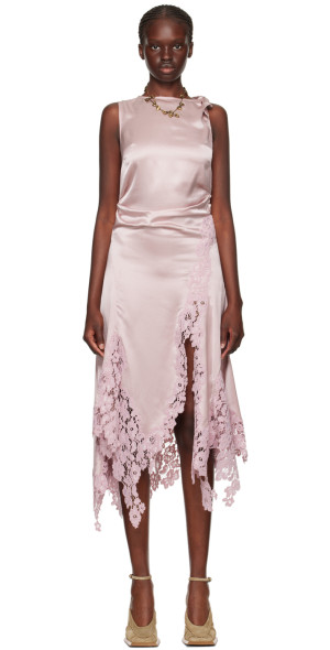 Acne Studios Pink Knotted Midi Dress