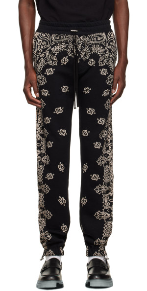 AMIRI Black Bandana Bleach Sweatpants
