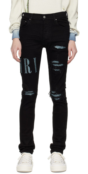 AMIRI ブラック トレーナー ストーン装飾 30294682_59372692_1000.jpg