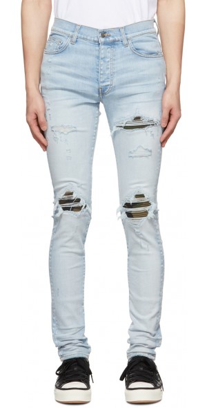 Skinny Jeans Amiri Mx1 Camo AMIRI Blue MX1 Camo Skinny Jeans