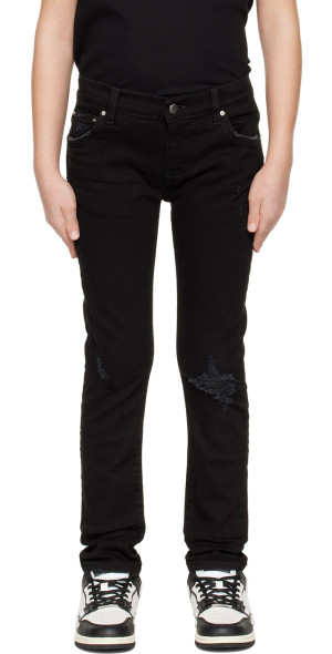 AMIRI Kids Black Broken Jeans