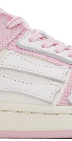 AMIRI Pink White Bandana Denim Skel Top Low Sneakers