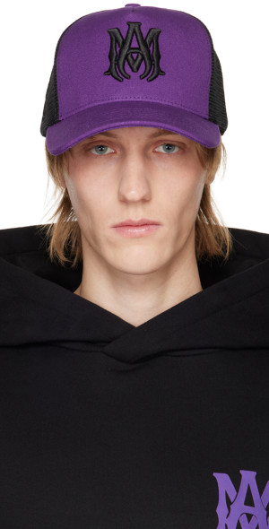 AMIRI - Purple & Black Embroidered Cap