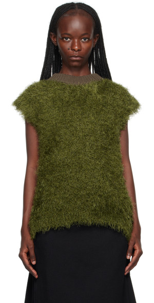 Andersson Bell Green Shaggy Vest