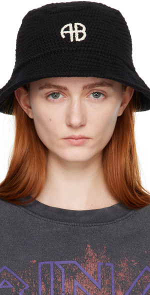 ANINE BING - Black Darra Bucket Hat