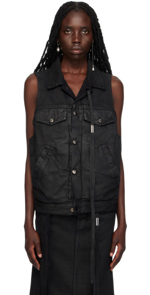 Ann Demeulemeester - Black Juliette Denim Vest