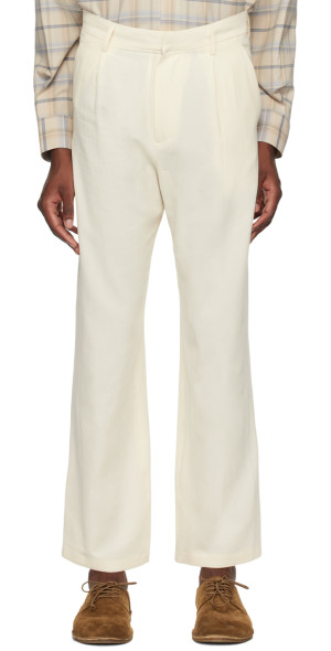 AURALEE - Off-White Hard Twist Trousers