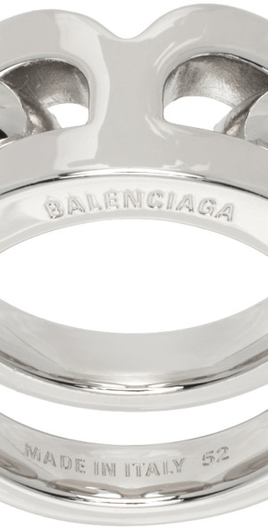 Balenciaga - Silver B Chain 2.0 Ring